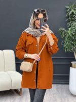 مانتو دو جیب پاکتی زاپ دار کد 4920 - تصویر 4