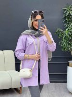 مانتو دو جیب پاکتی زاپ دار کد 4920