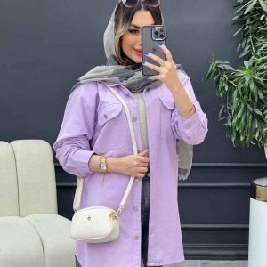 مانتو دو جیب پاکتی زاپ دار کد 4920