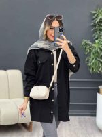 مانتو دو جیب پاکتی زاپ دار کد 4920 - تصویر 9