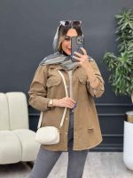 مانتو دو جیب پاکتی زاپ دار کد 4920 - تصویر 18
