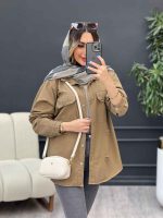 مانتو دو جیب پاکتی زاپ دار کد 4920 - تصویر 2