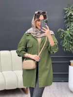 مانتو جین رنگی آستین دو دکمه کد 4929 - تصویر 10