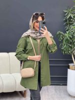 مانتو جین رنگی آستین دو دکمه کد 4929 - تصویر 13