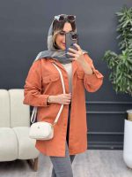 مانتو جین رنگی آستین دو دکمه کد 4929 - تصویر 12