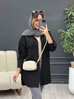 مانتو جین رنگی آستین دو دکمه کد 4929 - تصویر 6