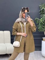 مانتو جین رنگی آستین دو دکمه کد 4929 - تصویر 11