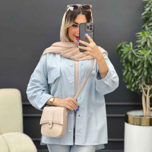 مانتو تک جیب پاکتی مهرا کد 4810