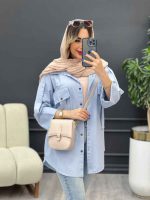 مانتو دو جیب کراواتی کد 4916 - تصویر 15