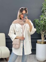 مانتو دو جیب کراواتی کد 4916 - تصویر 14