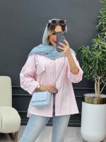 مانتو تک جیب پاکتی مهرا کد 4810 - تصویر 5