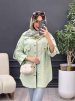 مانتو دو جیب کراواتی کد 4916 - تصویر 29