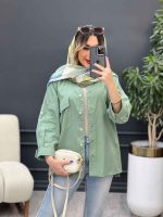 مانتو تک جیب پاکتی مهرا کد 4810 - تصویر 3