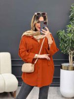 مانتو دو جیب کراواتی کد 4916 - تصویر 6