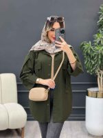 مانتو دو جیب کراواتی کد 4916 - تصویر 4