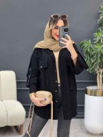 مانتو دو جیب کراواتی کد 4916 - تصویر 11