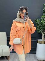 مانتو دو جیب کراواتی کد 4916 - تصویر 12