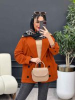 مانتو لینن آستین سه دکمه پشت پاگن کد 4921 - تصویر 15