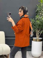 مانتو لینن آستین سه دکمه پشت پاگن کد 4921 - تصویر 20