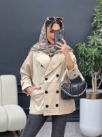 مانتو لینن آستین سه دکمه پشت پاگن کد 4921 - تصویر 19