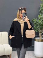 مانتو لینن آستین سه دکمه پشت پاگن کد 4921 - تصویر 6