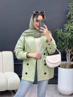 مانتو لینن آستین سه دکمه پشت پاگن کد 4921 - تصویر 10