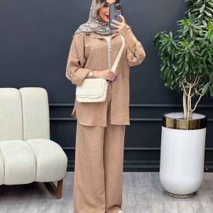 ست مانتو و شلوار تک جیب کد 4778