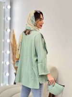 مانتو تک دکمه دو جیب کیف دار کد 4938 - تصویر 8