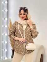 مانتو طرح گل بابونه دو جیب کد 4837 - تصویر 4