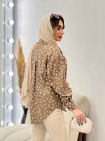 مانتو طرح گل بابونه دو جیب کد 4837 - تصویر 11