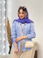 مانتو طرح گل بابونه دو جیب کد 4837 - تصویر 2