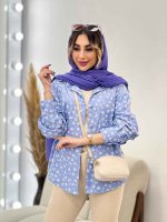 مانتو طرح گل بابونه دو جیب کد 4837 - تصویر 9