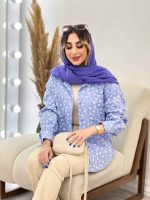 مانتو طرح گل بابونه دو جیب کد 4837 - تصویر 14