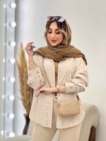 مانتو طرح گل بابونه دو جیب کد 4837 - تصویر 5