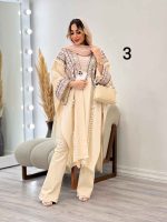 مانتو پانچ طرح دار کد 4903 - تصویر 2