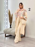 مانتو پانچ طرح دار کد 4903 - تصویر 7