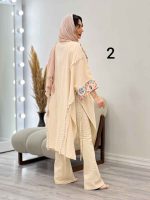 مانتو پانچ طرح دار کد 4903 - تصویر 11