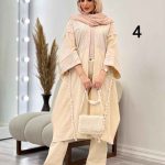 مانتو پانچ طرح دار کد 4903