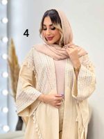 مانتو پانچ طرح دار کد 4903 - تصویر 3