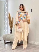 مانتو پانچ طرح دار کد 4903 - تصویر 4