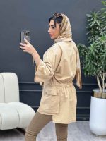 مانتو لینن آستین پاگن سر جیب دکمه کد 4902 - تصویر 16