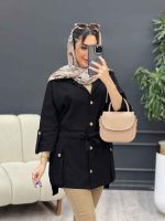 مانتو لینن آستین پاگن سر جیب دکمه کد 4902 - تصویر 15
