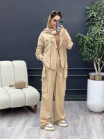 ست کت و شلوار جلو زیپ کد 4704 - تصویر 6