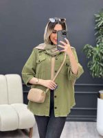مانتو آستین پیله پایین ریش کد 4946 - تصویر 6