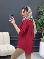 مانتو تک جیب پشت دکمه کد 4723 - تصویر 15