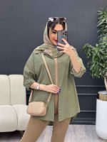 مانتو تک جیب پشت دکمه کد 4723 - تصویر 26