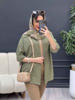 مانتو تک جیب پشت دکمه کد 4723 - تصویر 19
