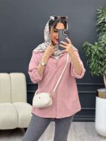 مانتو تک جیب پشت دکمه کد 4723 - تصویر 21