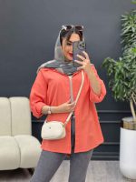مانتو تک جیب پشت دکمه کد 4723 - تصویر 20