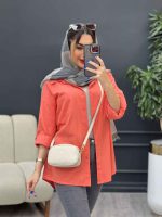 مانتو تک جیب پشت دکمه کد 4723 - تصویر 7